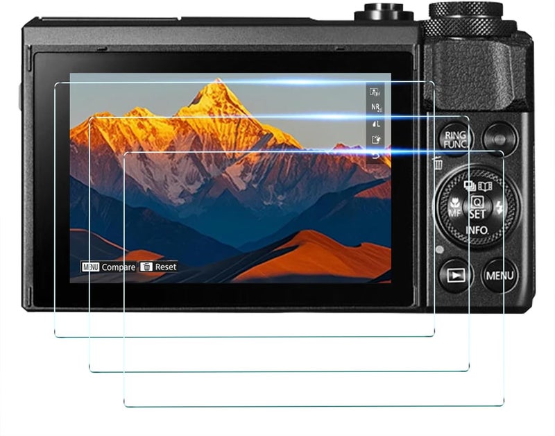 CHAOIP Camera Screen Protector Compatible for Canon G7 X Mark II, G9X Mark II, G9 X, G7X Mark II, G7 X, G5X II, G5 X, 9H Hardness, Anti-Scratch, Anti-Dust, Anti-Bubble, 3-Pack - Image 1